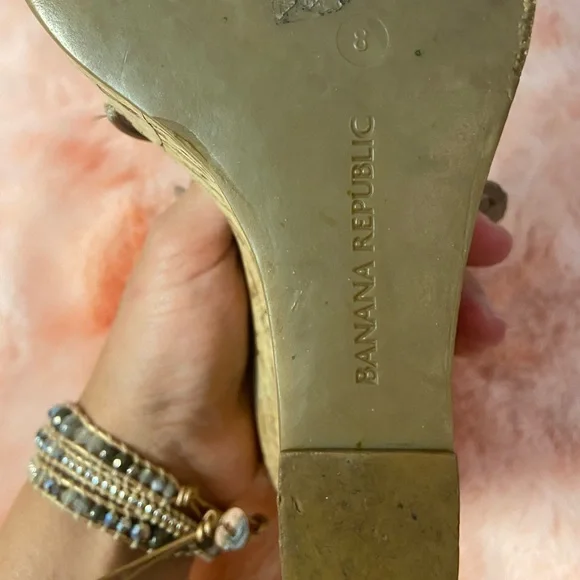 ❤️ Banana Republic wedge sandals! Size 8 US. - Picture 10 of 14